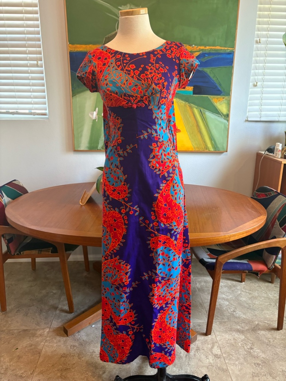 Vintage 1960’s Hawaiian Fashions Dress with Train